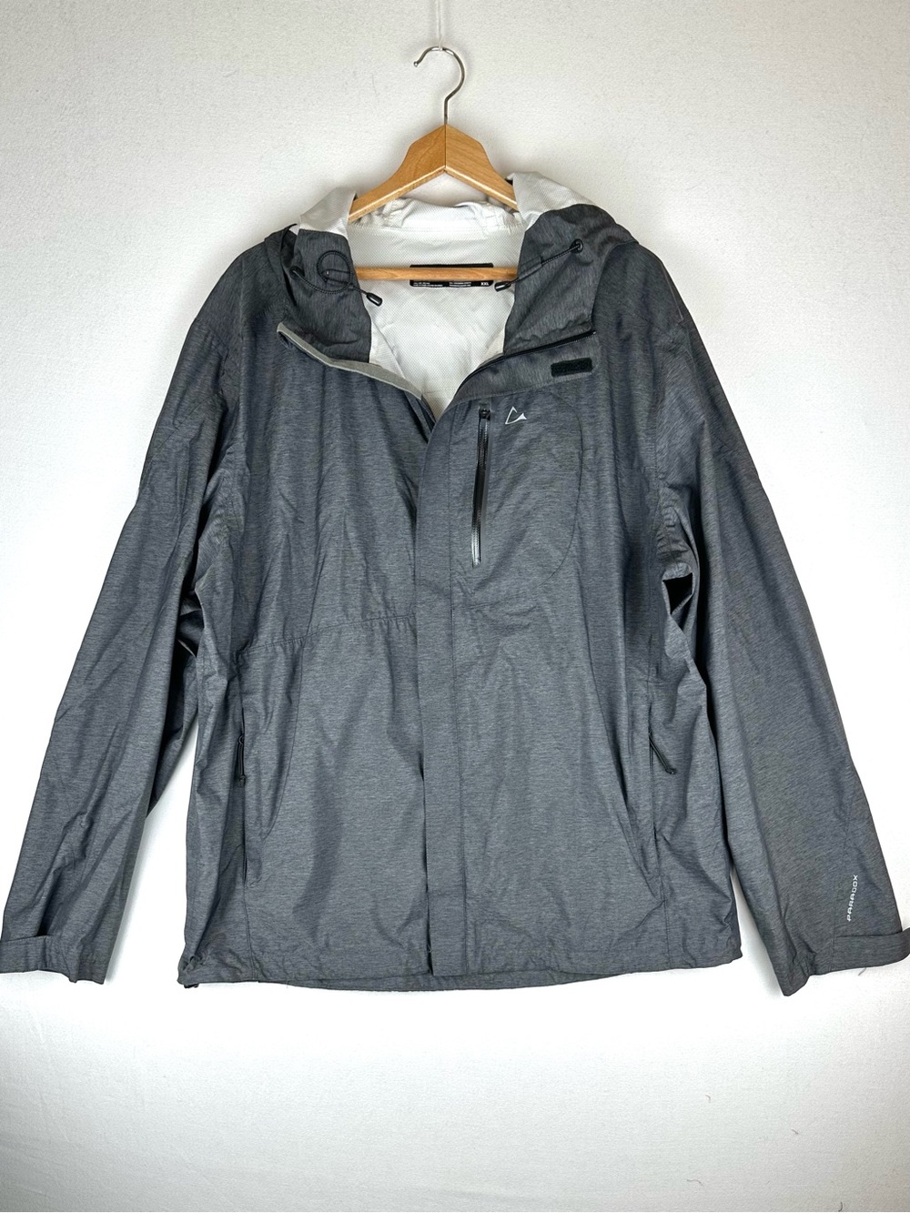 Paradox Hooded Rain Jacket Heathered Grey Men's XXL Lightweight